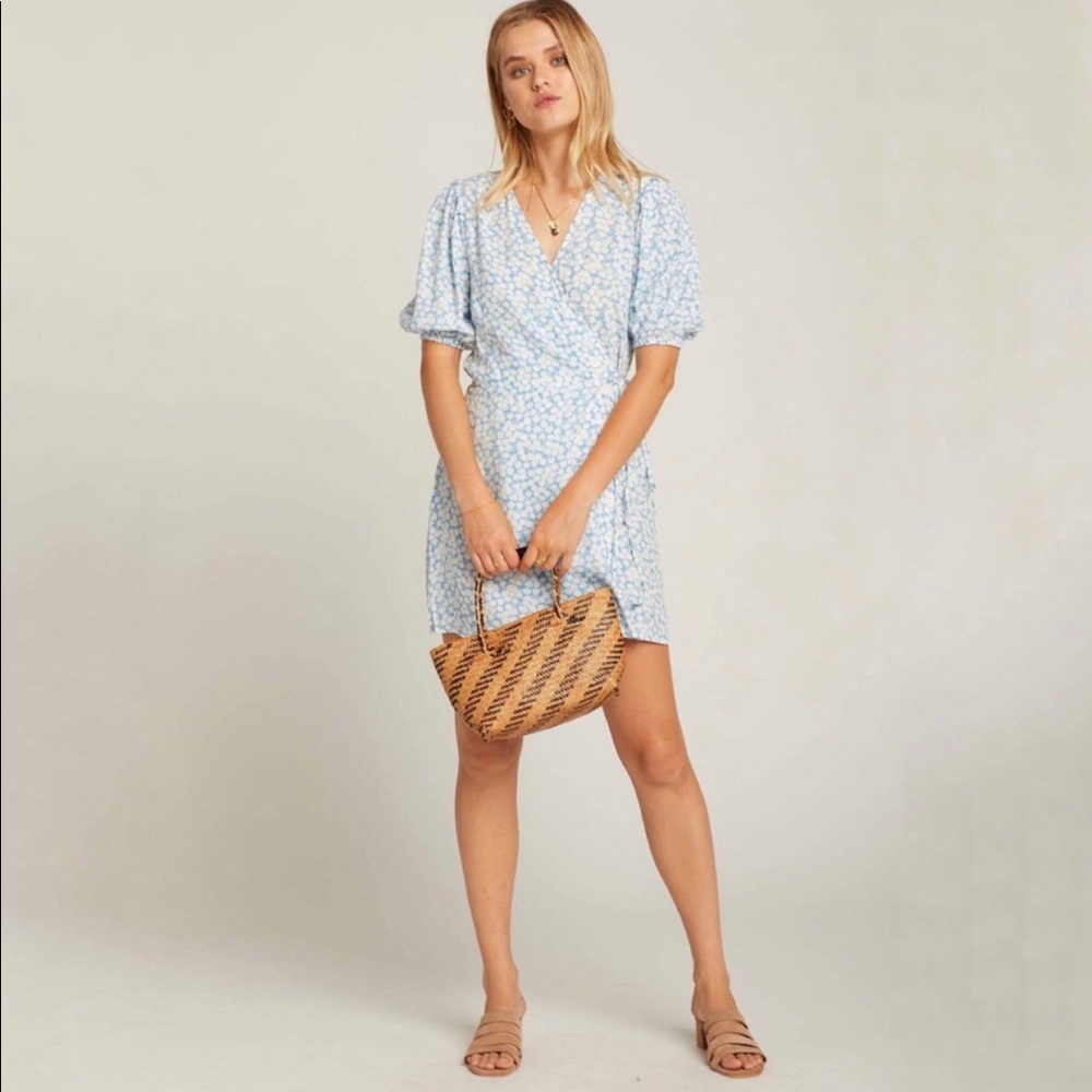 Faithfull the Brand Blanco Dress Bella Floral NWT